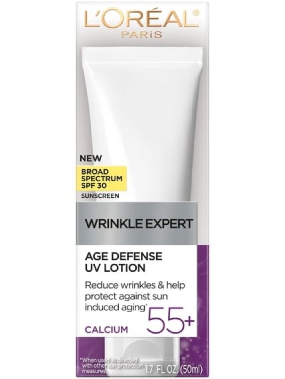 L'Oreal Paris Wrinkle Expert 55+ Age Defense Lotion SPF, Reduces Wrinkles NIB